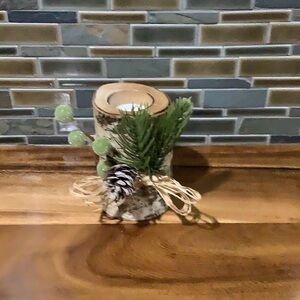 Birch tree tea light Candle Holder